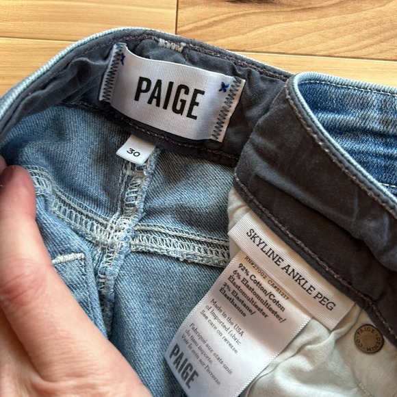 BUNDLE 2 Paige Mid-Rise Skinny Jeans | Skyline Ankle Peg & Verdugo Crop Sz 30 - Picture 6 of 16